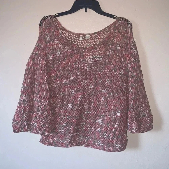Anthropologie NWT Moth Crochet Dolman Crop Top Size XS - Picture 2 of 6